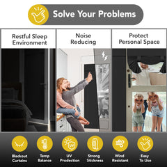 Blackout Door Curtain, Thermal Insulated, 26x80 Inch