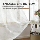 Sheer Grommet Curtains with Summer Flowers