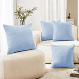 Decorative Linen Throw Pillow Covers, 18x18 Inch, 4 PCS
