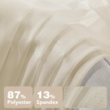Semi-Transparent White Sheers, 52x63 Inch