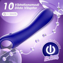 Dildo Vibrator — 10 Modes, G-Spot, Clitoris & Pelvic Floor Trainer, Quiet
