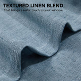 Light Filtering Linen Drapes, Back Tab & Rod Pocket