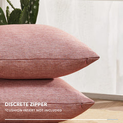 Decorative Linen Throw Pillow Covers, 18x18 Inch, 4 PCS