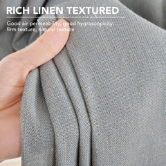 Linen Look Boho Semi-Sheer Curtains, 52x63 Inch, 2 Panels