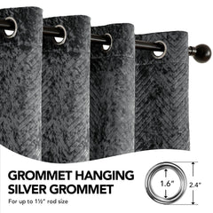 Double Layer Velvet Door Curtain, 100% Blackout, 1 Panel