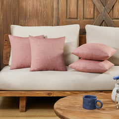 Decorative Linen Throw Pillow Covers, 18x18 Inch, 4 PCS
