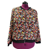 Shein Womens Plus Size Floral Full Zip Lightweight Jacket — Pre-Owned, Size 3X
