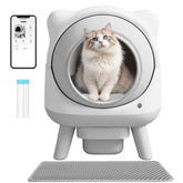 Smart Self-Cleaning Automatic Cat Litter Box with App Control & Health Tracking