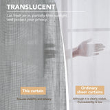 Linen Look Boho Semi-Sheer Curtains, 52x63 Inch, 2 Panels