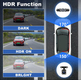 FullScope 4-Way Dash Cam | 1080P Full HD 360° Coverage with Night Vision & 64GB SD Card