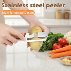 DualEdge Pro Peeler Set | 2-in-1 Stainless Steel Peeler with Built-In Bottle Opener