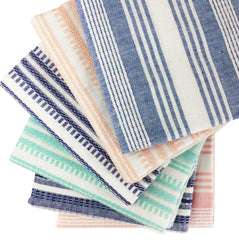 Grey Chambray Striped Kitchen Towel