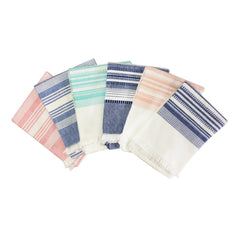 Grey Chambray Striped Kitchen Towel