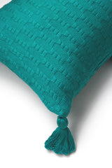 Antigua Pillow - Colorblocked Pink and Orange / Jade Green