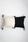 Antigua Pillow - Black & Natural White Colorblocked