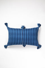 Antigua Pillow - Natural Indigo