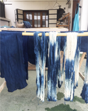 Antigua Pillow - Natural Indigo