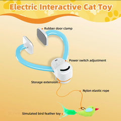 FlyChase Interactive Cat Toy | Automatic Feather Wand & Butterfly Teaser for Cats