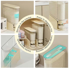 GrainGuard Rice GrainGuard Rice Dispenser | 22lb (10kg) BPA-Free Airtight Grain Storage Container