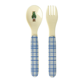 Baby Spoon and Fork - Blue - Nathalie Lété Print