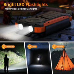 SolarMax Foldable Solar Power Bank | 20000mAh Fast Charge, Wireless & Built-In Cables