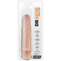 Dr. Skin Cock Vibe 3-Vanilla 7.25"