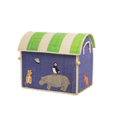 Raffia Storage Baskets Set with Animal Theme - Set of Three