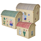 Raffia Storage Baskets with Nathalie Lété Theme - Set of 3
