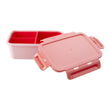 Large Square Lunchbox with 3 Inserts - Pink Print