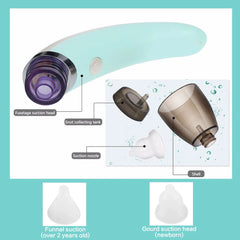 Electric Baby Nasal Aspirator | Safe Hygienic Nose Cleaner with 2 Tip Sizes for Infants