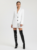 Black And White Women's Suit Jacket, Wall Street, BYMANYC New York.