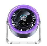 TurboCool Desk Fan | 100-Speed Rechargeable Fan with Digital Display & 4000mAh Battery