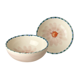 Ceramic Bowl with Hand Painted Soft Pink Flower - 11.8 oz