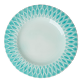 Ceramic Dinner Plate - Aqua. Set of 6 plates