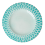 Ceramic Dinner Plate - Aqua. Set of 6 plates