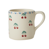 Ceramic Mug with Hand Painted Cherries - 14.2 oz
