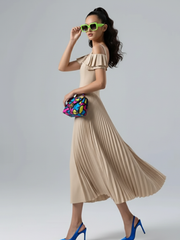 Camisole Backless Party Dress with Pleated and Patchwork Details For Women, SoHo, BYMANYC New York.