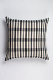 Cecilia Black and Ivory Striped Plaid Pillow