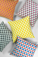Sujani Pillow - Yellow & Pink Checkered