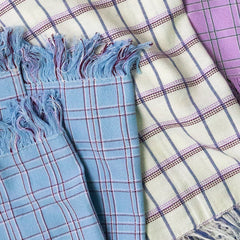 San Lucas Plaid White Kitchen Towel
