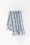 Coco Plaid Towel in Natural Indigo