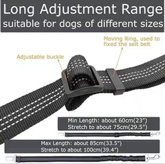 Dog Seat Belt Harness | Adjustable Nylon Safety Car Belt for Pets