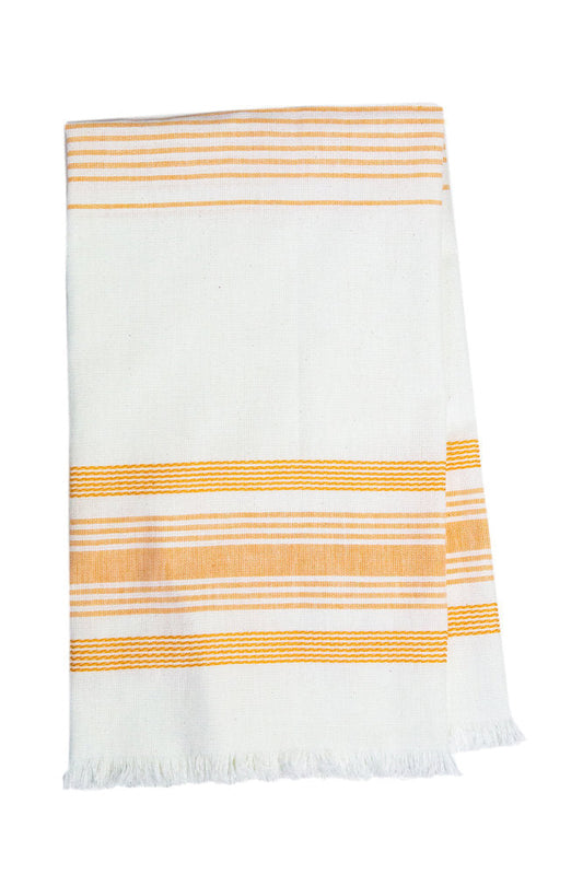 White & Orange Kitchen Towel
