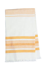 White & Orange Kitchen Towel