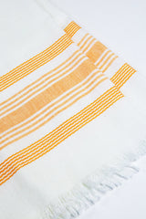 White & Orange Kitchen Towel