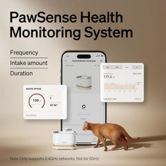 Dockstream Wireless Water Pump App Cat Fountain | Smart Stainless Steel Hydration System with App Tracking