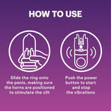 Durex Devil Ring Vibrating Ring – Purple | Flexible & Silent Design