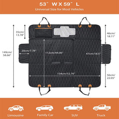 4-in-1 Pet Car Seat Cover | Waterproof Scratch-Resistant Rear Seat & Trunk Cushion for Dogs