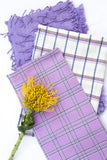 Chiapas Plaid Lilac Cocktail Napkins Set of 4