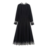 Elegant Embroidered Dress, Central Park | Women - BYMANYC ® New York